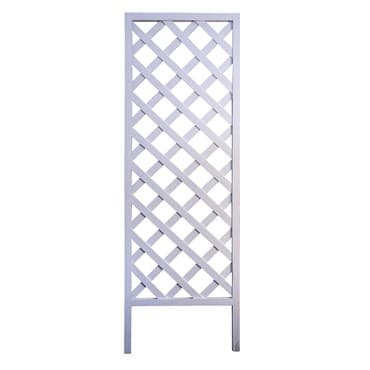 Panacea 72"H x 22"W Wood Diamond Framed Trellis White — photo 1 of 2