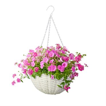 Panacea 14" Resin Woven Hanging Basket White — photo 1 of 2