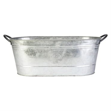 Panacea 16" Oval Washtub Planter Aged Galvanized — photo 1 of 2
