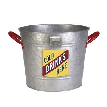 Panacea Vintage Galvanized Ice Bucket/Planter With Bottle Opener — photo 1 of 2