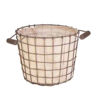 Panacea 10" Md Rust Woven Bushel Basket Burlap Liner — photo 1 of 2