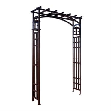 Panacea 78"H Mission Arbor With Lanterns Black — photo 1 of 2