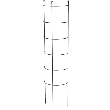Panacea 57" Modern Farmhouse Half Round Vegetable Ladder with Copper Accent Balls Black — photo 1 of 2