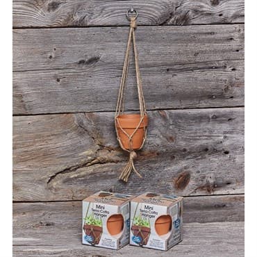 Primitive Boxed Mini Hanging Terra Cotta Pot — photo 1 of 2