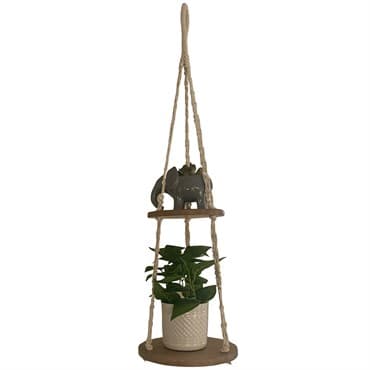 Primitive 2-Tier Hanging Table with Wooden Rounds — photo 1 of 2