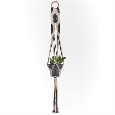 Primitive 24" Black & White Plant Hammock — photo 1 of 2