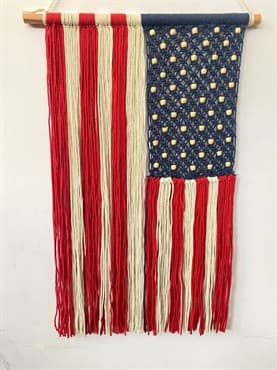 Primitive Macrame USA Flag — photo 1 of 2