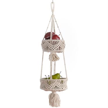 Primitive Double Tier Hanging Utility Basket — photo 1 of 2