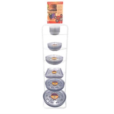 Plant Stand 120pc Plant Saucer Small w/Wire Display Clear — photo 1 of 2