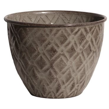 Robert Allen 5" Diamond Planter Greige — photo 1 of 2