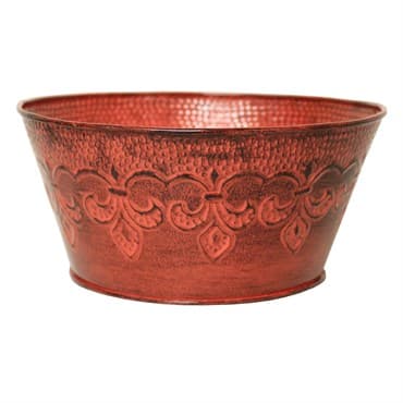 Robert Allen 8" Fleur De Lis Planter Cayenne — photo 1 of 2