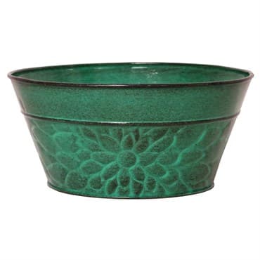 Robert Allen 8" Laurel Bowl Planter Aqua — photo 1 of 2