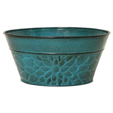 Robert Allen 8" Laurel Bowl Planter Lagoon — photo 1 of 2