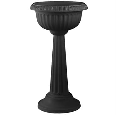Bloem 18" Grecian Pedestal Urn Black — photo 1 of 2