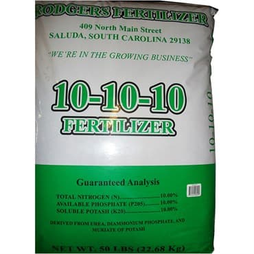 Rodgers 50# 10-10-10 Fertilizer 40/PL — photo 1 of 2