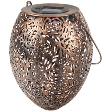 E-V Rose Silhouette Bronze Solar Lantern — photo 1 of 2