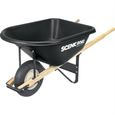 Scenic Road 6cu 1 Wheel w/ Rib Tire Wheelbarrow Green — photo 1 of 2
