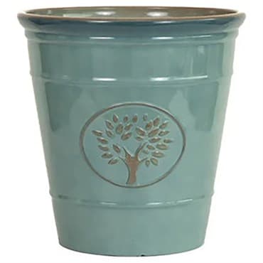Sun Ceramica 22" Country Garden Pot Aqua — photo 1 of 2