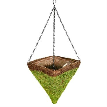 SuperMoss 12.5" Hanging Basket Pyramid Wicker — photo 1 of 2