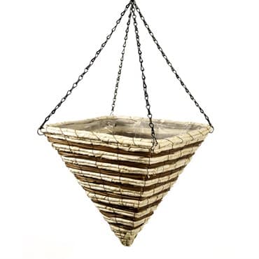 SuperMoss 14" Woven Stratton Wood Pyramid Hanging Basket — photo 1 of 2