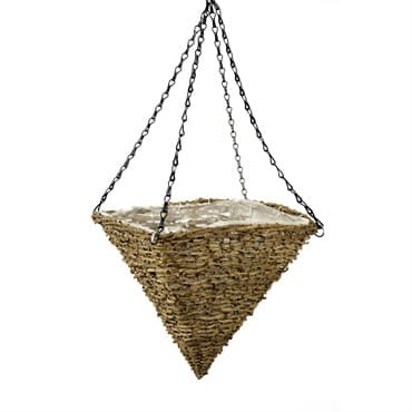 SuperMoss 14" Woven Vail Wood Pyramid Hanging Basket — photo 1 of 2