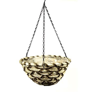 SuperMoss 14" Round Woven Hanging Basket Natural Snowbird — photo 1 of 2