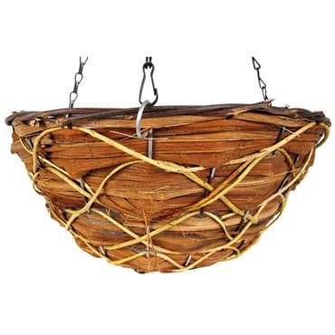 SuperMoss 14" Round Woven Hanging Basket Natural Timberline — photo 1 of 2