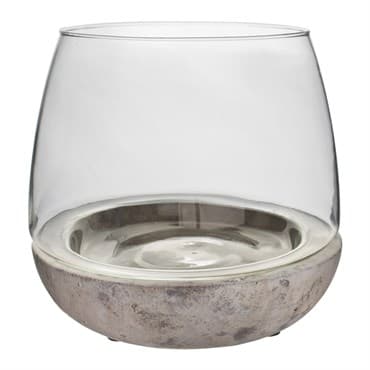 SSI 6.75"x6" Cement Glass Terrarium — photo 1 of 2