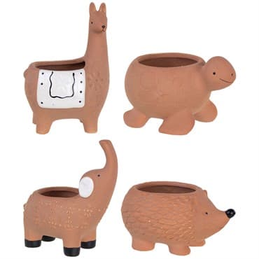 SSI 12pc Miniature Animal Planters Terracotta Assortment — photo 1 of 2