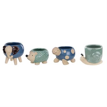 SSI 12pc Miniature Animal Planters Ceramic Assortment — photo 1 of 2