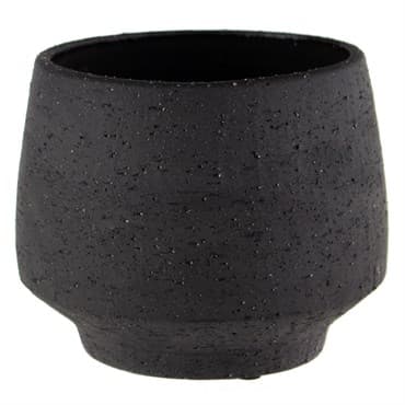 SSI 4" Stoneware Tapered Pot Charcoal — photo 1 of 2
