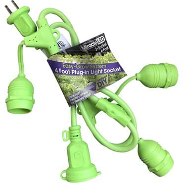 Miracle LED Easy Grow Plug-In Light Sockets, 4-Foot Length, 3 Sockets, Linkable Modular System for Expansion and Growth — photo 1 of 2