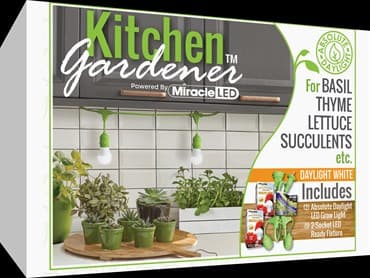 Miracle LED Kitchen Gardener LED Grow Light Kit, 3-Foot Length, with 2 Absolute Daylight Full Spectrum Grow Bulbs — photo 1 of 2