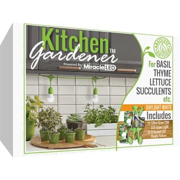 Miracle LED Kitchen Gardener LED Grow Light Kit, 3-Foot Length, with 2 Ultra Grow Lite Full Spectrum Grow Bulbs — photo 1 of 2