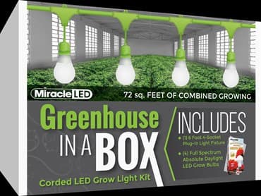 Miracle LED Greenhouse in a Box LED Grow Light Kit, 6-Foot Length, with 4 Absolute Daylight Full Spectrum Grow Bulbs — photo 1 of 2