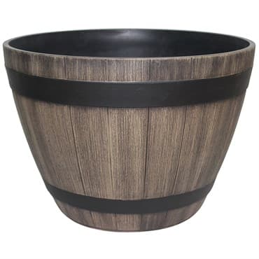 GROWER SELECT 18IN WINE BARREL KENTUCKY WALNUT W/BLACK BANDS 8/CS — photo 1 of 2