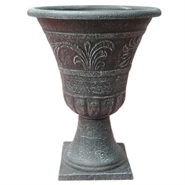 GROWER SELECT ENVIROBLEND 16IN TUMBLED SCROLL URN WEATHERED BLACK 4/CS — photo 1 of 2