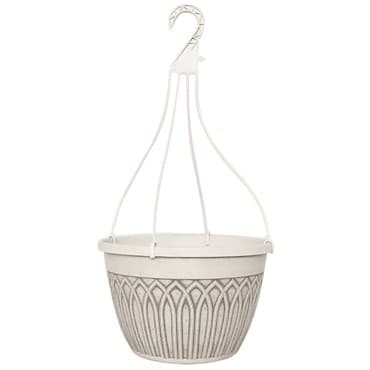 Grower Select 12in Tampa Hanging Basket Eggnog, Includes Cap Dish and Plastic Hanger, 36 per Case, .62 Gallon — photo 1 of 2