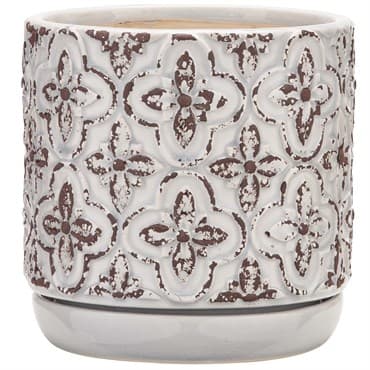 Southern Patio 6" French Rustic Planter White Finish — photo 1 of 2