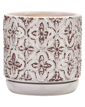 Southern Patio 8" French Rustic Planter White Finish — photo 1 of 2