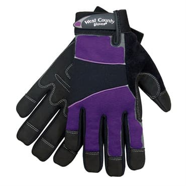 SWI West County Woman Work Glove Glove Iris Medium Synthetic Leather Pad Palm — photo 1 of 2