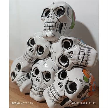 Talavera 6 -Skull Statue — photo 1 of 2