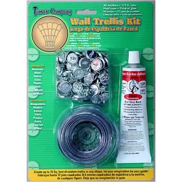 Tumax Wall Trellis Kit Grey w/ 90 Anchors, Glue & Wire Tape — photo 1 of 2