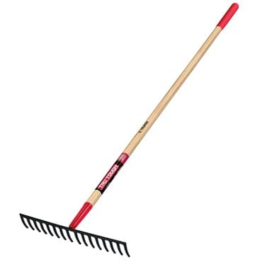 Truper Trutough 16 Tine Level Head Rake 6" Cushion Grip Wood Handle — photo 1 of 2