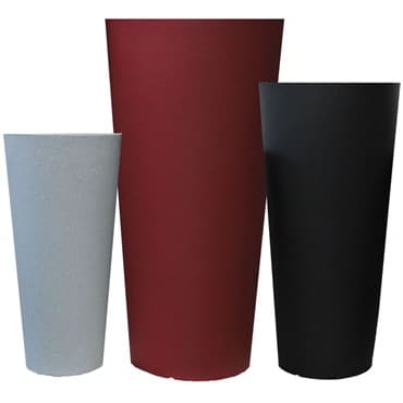 Tusco 32" Cosmo Tall Round Planter Black — photo 1 of 2