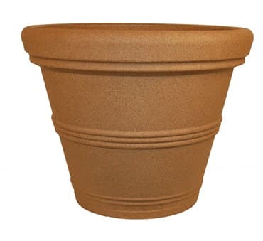 Tusco 13.5" Rolled Rim Planter Sandstone — photo 1 of 2