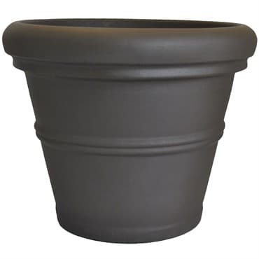 Tusco 24.5" Rolled Rim Planter Espresso — photo 1 of 2
