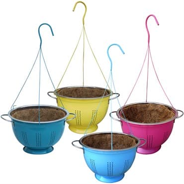 VCS 11" Hanging Colander Planters with Coco Liner — photo 1 of 2