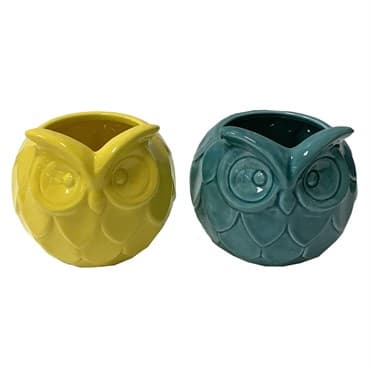 VCS 4" Ceramic Owl Planters — photo 1 of 2