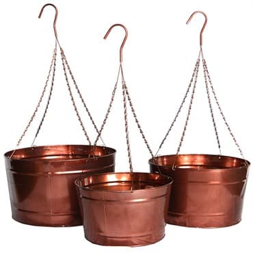 VCS 12" Copper Hanging Planter — photo 1 of 2